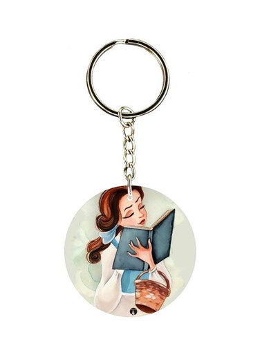 Cartoon Printed Double Sided Keychain