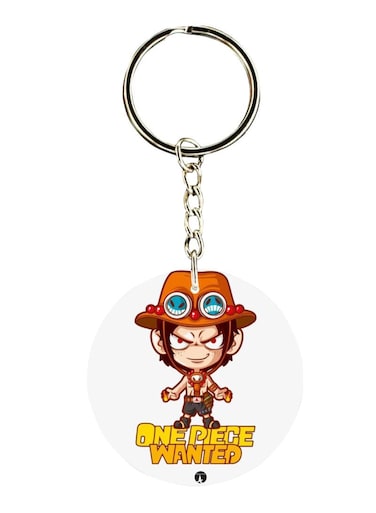 Double Sided One Piece Wanted Printed Keychain