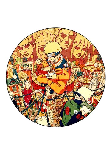 Anime Naruto Printed Fridge Magnet Multicolour