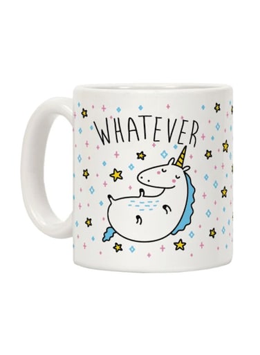 Whatever Unicorn Printed Coffee Mug White
