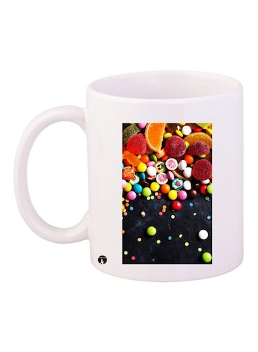 Chocolate Printed Coffee Mug White/Black/Red 11ounce
