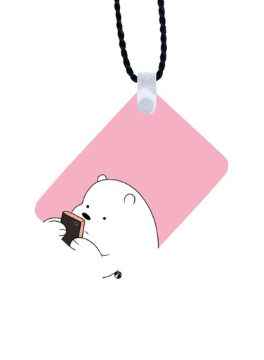 We Bare Bear Printed Car Mirror Pendant