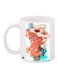 Mermaid Printed Coffee Mug White/Brown/Blue 11ounce