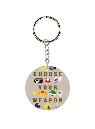 The Video Game Super Mario Printed Keychain