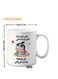 Ceramic Mug with Arabic Quote "Trivia Occupies My Time" Humorous Design in white