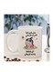 Ceramic Mug with Arabic Quote "Trivia Occupies My Time" Humorous Design in white