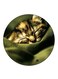 Cat Printed Fridge Magnet Round Multicolour