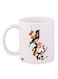 Bird Printed Coffee Mug White/Green/Pink 11ounce