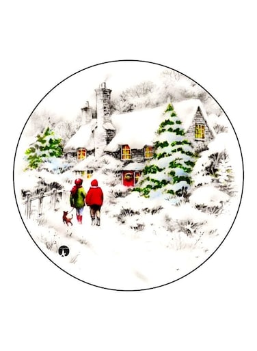 Cartoon Printed Fridge Magnet White/Green/Red 5.5cm