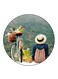 Girl Printed Fridge Magnet Multicolour
