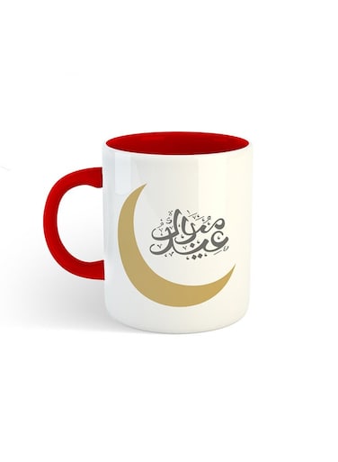 Eid Mubarak Printed Mug White/Red
