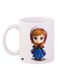 Anna Printed Coffee Mug White/Brown/Blue 11ounce