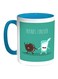 Friends Forever Printed Coffee Mug Green/Brown/Blue 11ounce