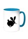 Scary Rabbit Printed Coffee Mug White/Blue 11ounce