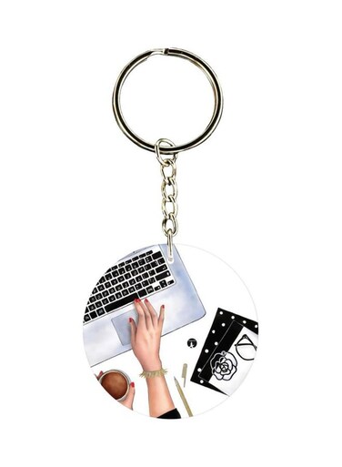 Cartoon Themed Single Sided Keychain
