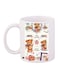 Printed Coffee Mug White/Brown/Pink