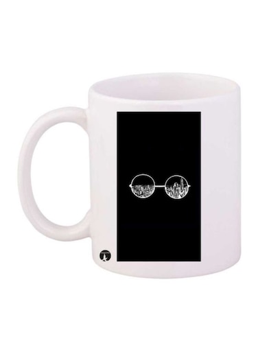 Glasses Printed Coffee Mug White/Black