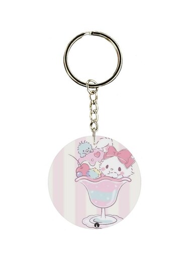 Cartoon Printed Double Sided Keychain