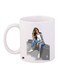 Girl Printed Coffee Mug White/Grey/Blue 11ounce
