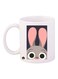 Rabbit Printed Coffee Mug White/Black/Pink