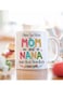 1pc "Mom &amp; Nana" 11oz Ceramic Coffee Mug - Heartwarming Dual-Title Design with Colorful Floral Accents, Dishwasher Safe, Perfect for Mother's Day &amp; Birthday Gifts, Mother's Day Mug Playful Lettering Mug Durable Ceramic, Coffee Bar Accessories