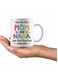 1pc "Mom &amp; Nana" 11oz Ceramic Coffee Mug - Heartwarming Dual-Title Design with Colorful Floral Accents, Dishwasher Safe, Perfect for Mother's Day &amp; Birthday Gifts, Mother's Day Mug Playful Lettering Mug Durable Ceramic, Coffee Bar Accessories