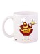 Hen Printed Coffee Mug White/Brown/Yellow 11ounce