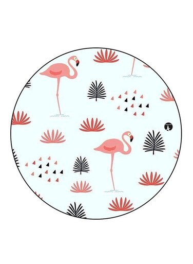 Flamingos Printed Fridge Magnet Round Multicolour