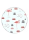 Flamingos Printed Fridge Magnet Round Multicolour