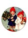 Vintage Art Printed Fridge Magnet Multicolour