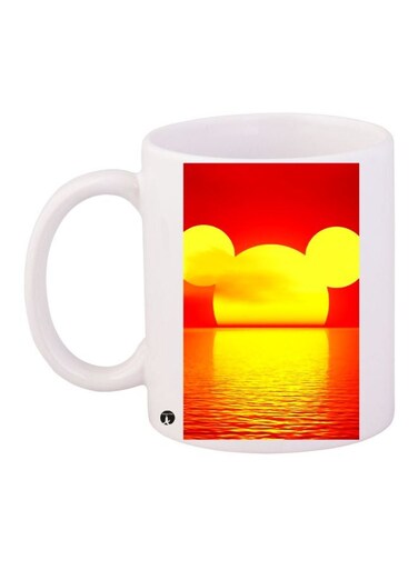 Mickey Mouse Themed Coffee Mug White/Red/Yellow