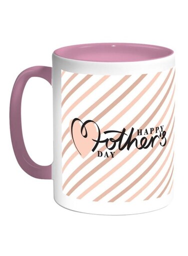 Happy Mother's Day Printed Coffee Mug White/Pink/Black 12ounce