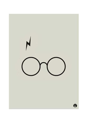 Harry Potter Metal Plate Poster Grey/Black 15x20centimeter