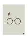 Harry Potter Metal Plate Poster Grey/Black 15x20centimeter