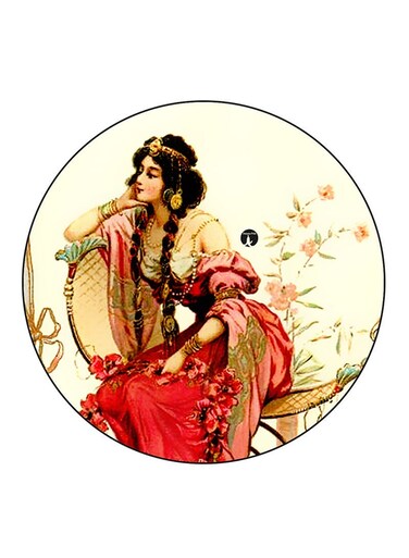 A Woman Printed Fridge Magnet Multicolour