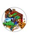 The City Printed Fridge Magnet Multicolour 5.5 x 5.5cm