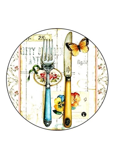 Vintage Art Printed Fridge Magnet Multicolour