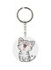 Cat Themed Single Sided Keychain