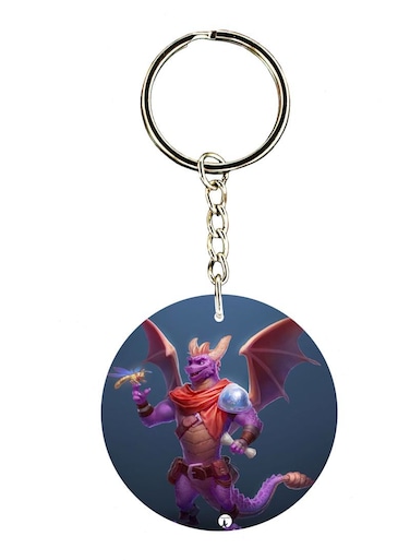 Spyro Double Side Printed Keychain