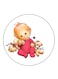 Girl Printed Fridge Magnet Round Multicolour