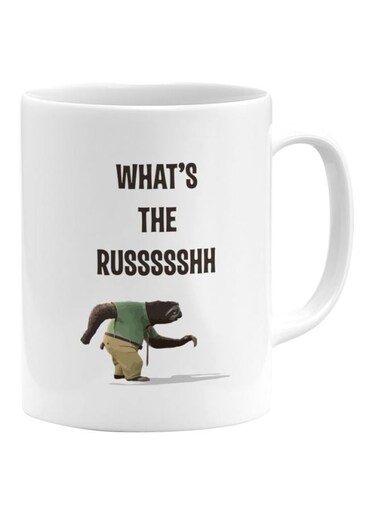 What's The Russsssshh Printed Coffee Mug White/Black/Green