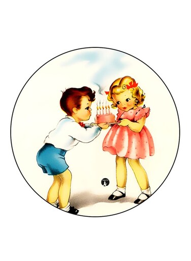 Boy nd Girl Printed Fridge Magnet Multicolour