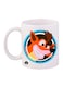 Video Game Crash Printed Mug White/Orange/Blue 12ounce