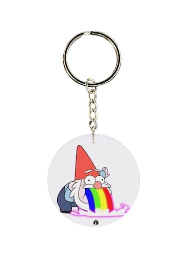 Double Sided Cartoon Printed Keychain