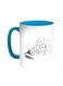 Musical Instrument Printed Coffee Mug Turquoise/White 11ounce