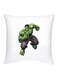Hulk Printed Decorative Cushion White/Purple/Green 16x16inch