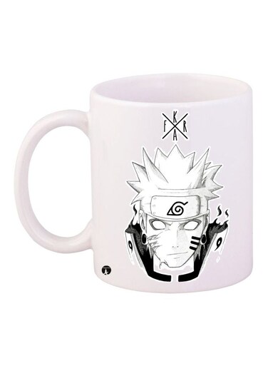 Cartoon Printed Coffee Mug White/Black 11ounce