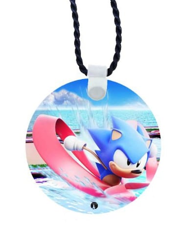 Sonic Printed Car Mirror Pendant