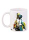 PUBG Printed Coffee Mug White/Yellow/Grey 11ounce
