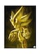Video Game Sonic Metal Plate Poster Gold/Black 15 x 20cm